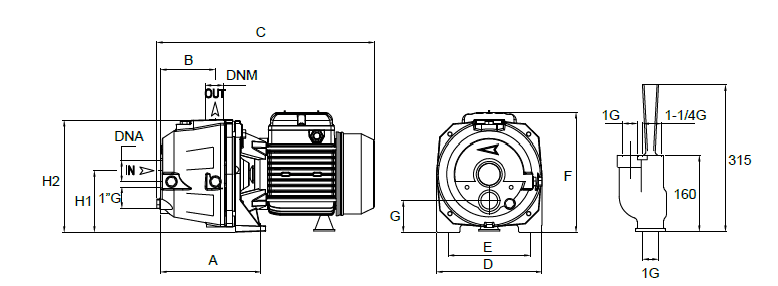 Hyjet AP100-4-1 Cast Iron Deep Well Pump