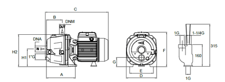 Hyjet AP100-4-1 Cast Iron Deep Well Pump