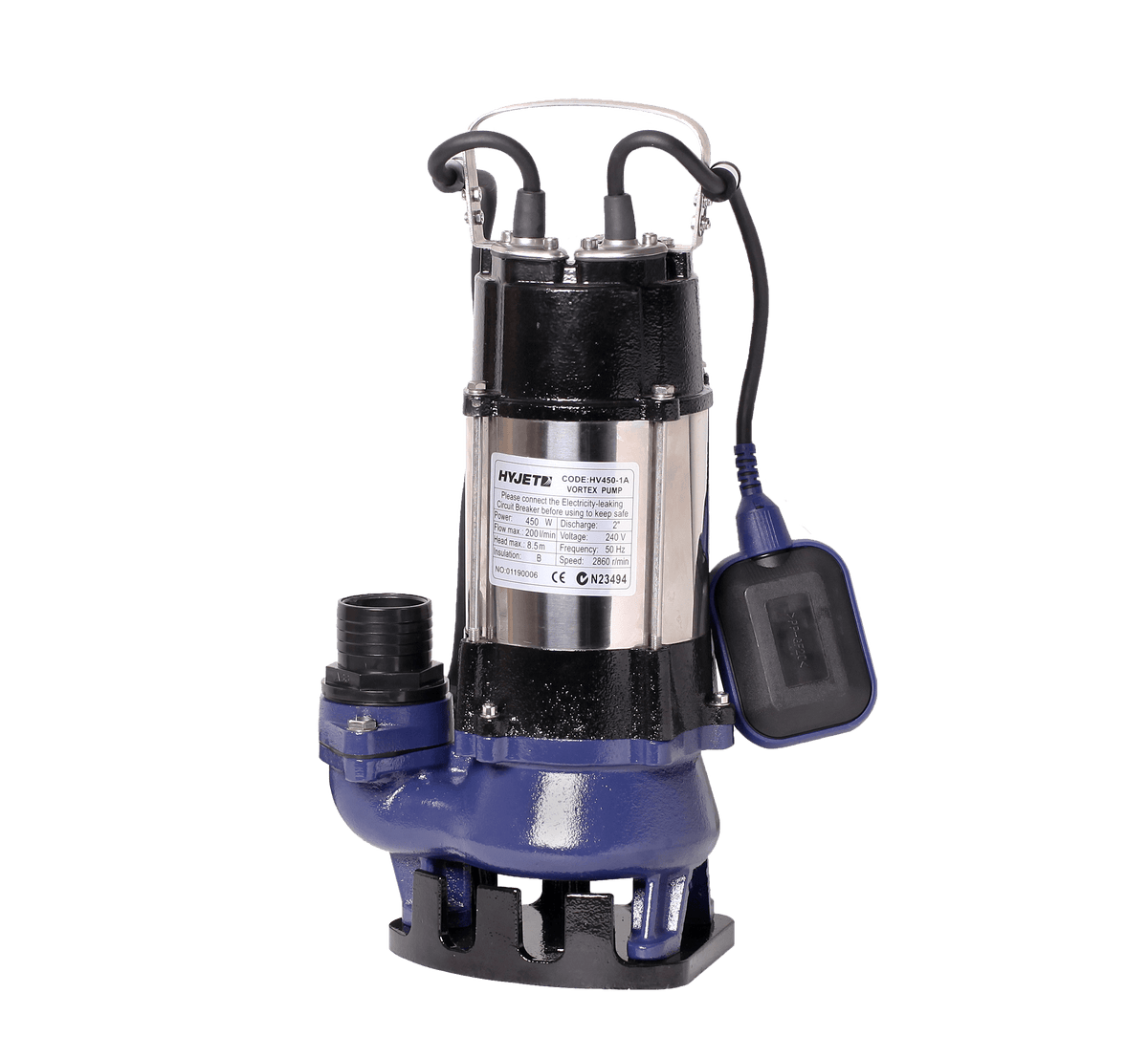 Hyjet HV450 Cast Iron Vortex Submersible Pump