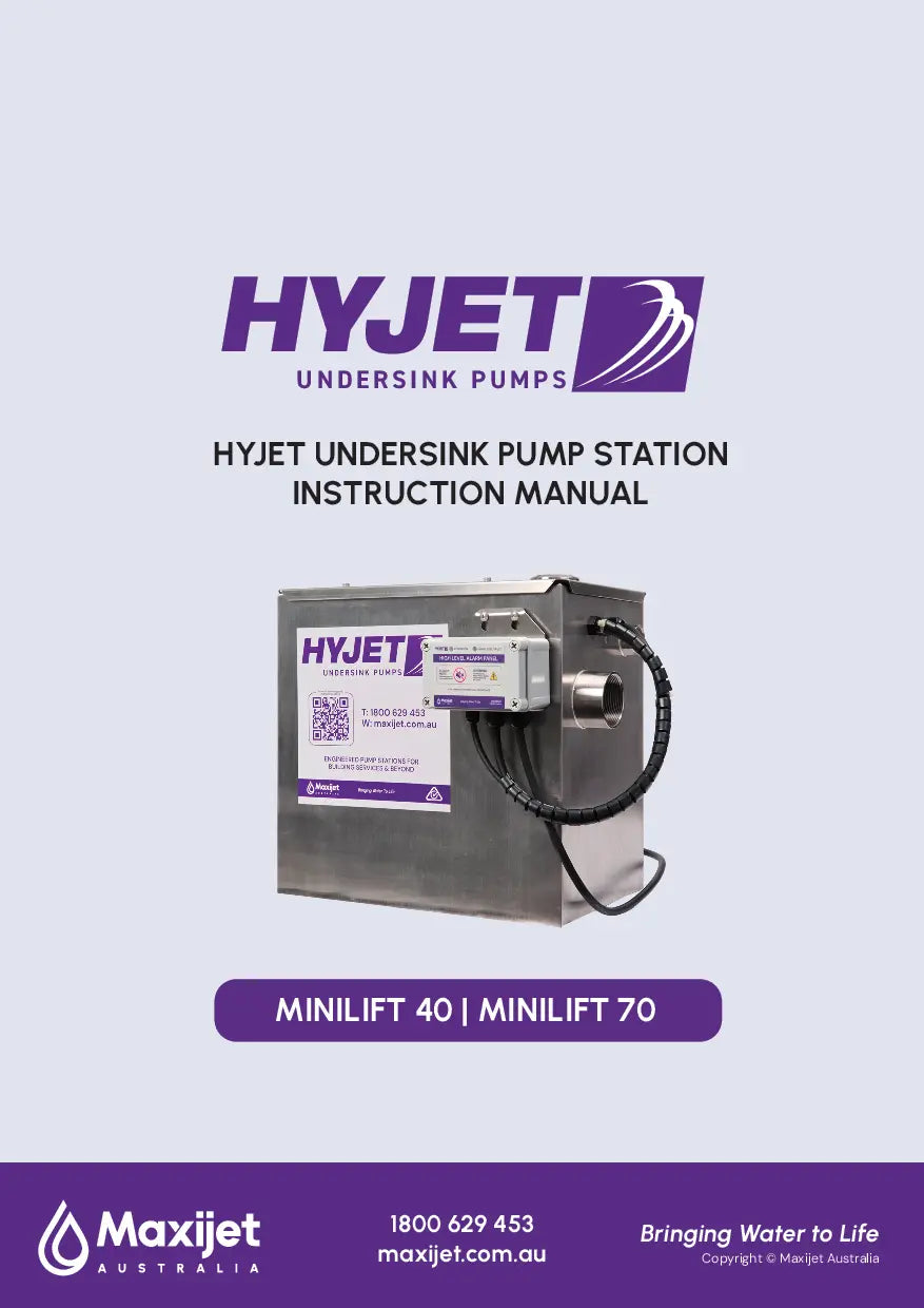 Hyjet HML70-A Minilift 70 Undersink Pump Station