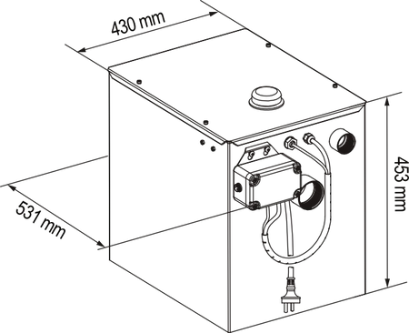 Hyjet HML70-A Minilift 70 Undersink Pump Station